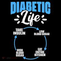 Diabetes Awareness Diabetic Life Diabetes Warrior Womens T-Shirt