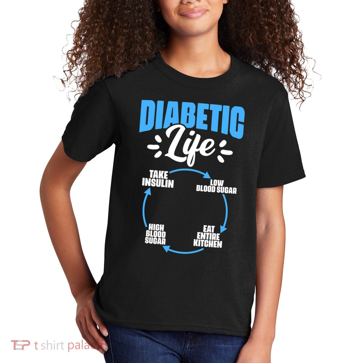 Diabetes Awareness Diabetic Life Diabetes Warrior Kids T-Shirt