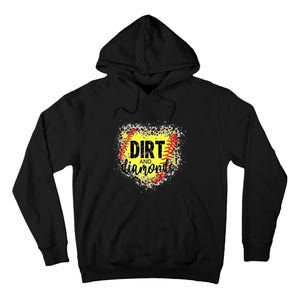 Dirt And Diamonds Funny Baseball Lover Leopard Softball Tall Hoodie