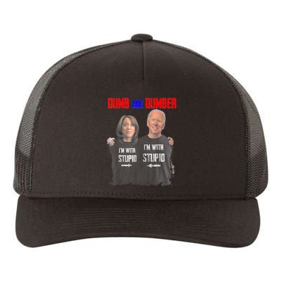 Dumb And Dumber Haris And Biden Vote For Trump 2024 Yupoong Adult 5-Panel Trucker Hat