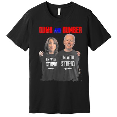 Dumb And Dumber Haris And Biden Vote For Trump 2024 Premium T-Shirt