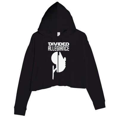 Divided Allegiance Crop Fleece Hoodie