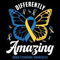 Differently Amazing Down Syndrome Awareness Butterfly Ribbon Impact Tech Backpack