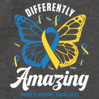 Differently Amazing Down Syndrome Awareness Butterfly Ribbon Vector Backpack