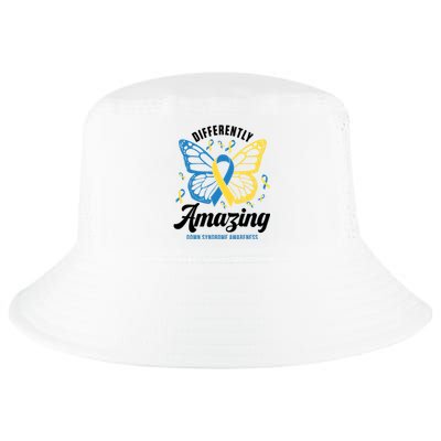 Differently Amazing Down Syndrome Awareness Butterfly Ribbon Cool Comfort Performance Bucket Hat