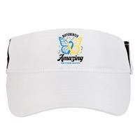 Differently Amazing Down Syndrome Awareness Butterfly Ribbon Adult Drive Performance Visor