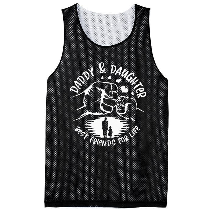 Dad And Daughter Best Friends Fathers Day Matching Dad Mesh Reversible Basketball Jersey Tank