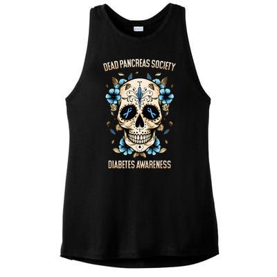 Diabetes Awareness Dead Pancreas Society Ladies PosiCharge Tri-Blend Wicking Tank