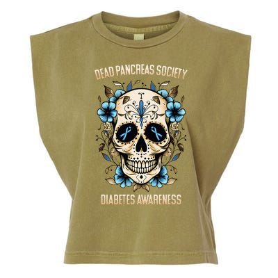 Diabetes Awareness Dead Pancreas Society Garment-Dyed Women's Muscle Tee