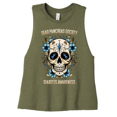 Diabetes Awareness Dead Pancreas Society Women's Racerback Cropped Tank