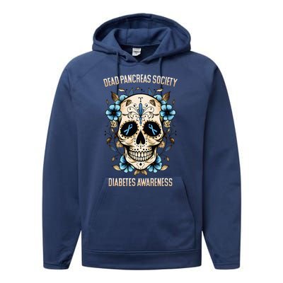 Diabetes Awareness Dead Pancreas Society Performance Fleece Hoodie