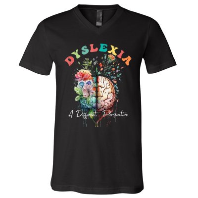 Dyslexia A Different Perspective Dyslexia Specialist Teacher V-Neck T-Shirt