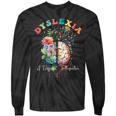 Dyslexia A Different Perspective Dyslexia Specialist Teacher Tie-Dye Long Sleeve Shirt