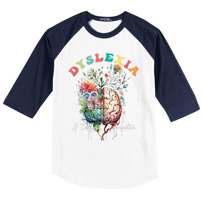 Dyslexia A Different Perspective Dyslexia Specialist Teacher Baseball Sleeve Shirt