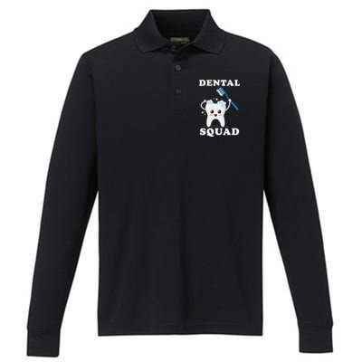 Dental Assistant Dentist Student Dental Squad Gift Funny Gift Performance Long Sleeve Polo