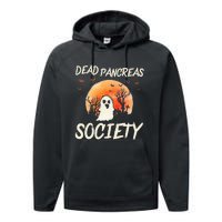 Diabetes Awareness Dead Pancreas Society Halloween Ghost Performance Fleece Hoodie