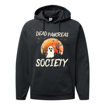 Diabetes Awareness Dead Pancreas Society Halloween Ghost Performance Fleece Hoodie