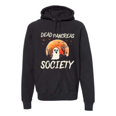 Diabetes Awareness Dead Pancreas Society Halloween Ghost Premium Hoodie