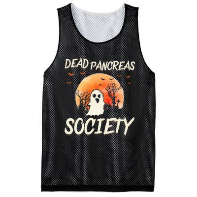 Diabetes Awareness Dead Pancreas Society Halloween Ghost Mesh Reversible Basketball Jersey Tank