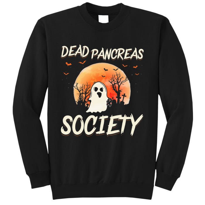 Diabetes Awareness Dead Pancreas Society Halloween Ghost Tall Sweatshirt