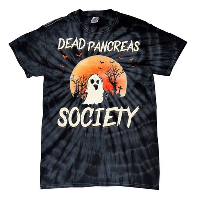 Diabetes Awareness Dead Pancreas Society Halloween Ghost Tie-Dye T-Shirt