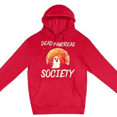 Diabetes Awareness Dead Pancreas Society Halloween Ghost Premium Pullover Hoodie