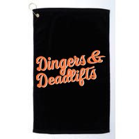 Dingers And Deadlifts Golf Towel