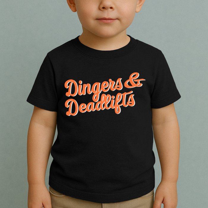 Dingers And Deadlifts Toddler T-Shirt