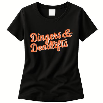 Dingers And Deadlifts Womens T-Shirt