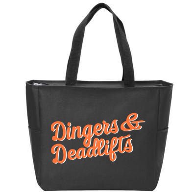 Dingers And Deadlifts Zip Tote Bag
