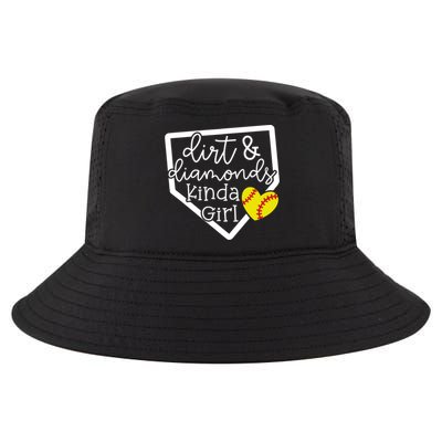 Dirt And Diamonds Kinda Girl Baseball Softball Mom Meaningful Gift Cool Comfort Performance Bucket Hat