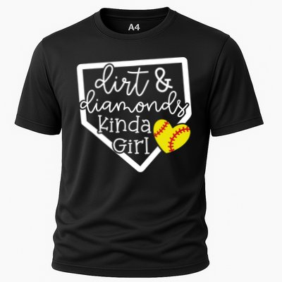 Dirt And Diamonds Kinda Girl Baseball Softball Mom Meaningful Gift Cooling Performance Crew T-Shirt