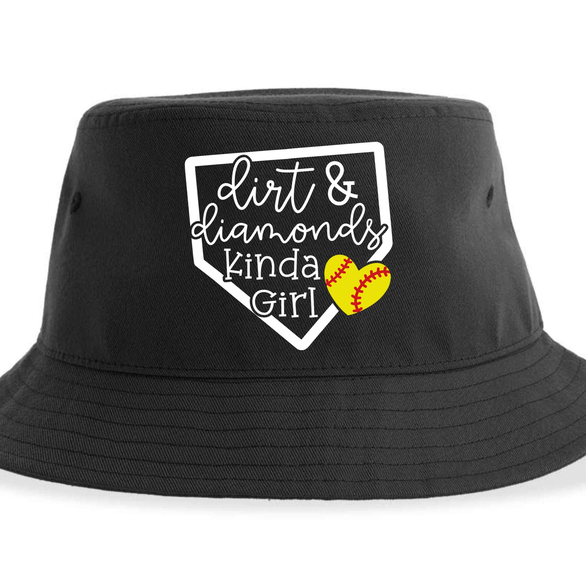 Dirt And Diamonds Kinda Girl Baseball Softball Mom Meaningful Gift Sustainable Bucket Hat