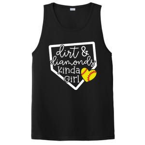 Dirt And Diamonds Kinda Girl Baseball Softball Mom Meaningful Gift PosiCharge Competitor Tank