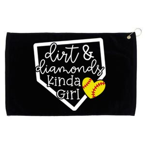 Dirt And Diamonds Kinda Girl Baseball Softball Mom Meaningful Gift Grommeted Golf Towel