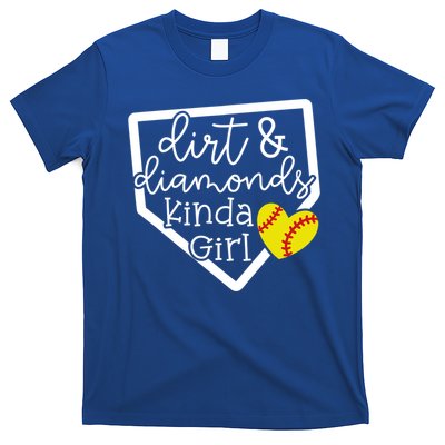 Dirt And Diamonds Kinda Girl Baseball Softball Mom Meaningful Gift T-Shirt