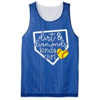 Dirt And Diamonds Kinda Girl Baseball Softball Mom Meaningful Gift Mesh Reversible Basketball Jersey Tank