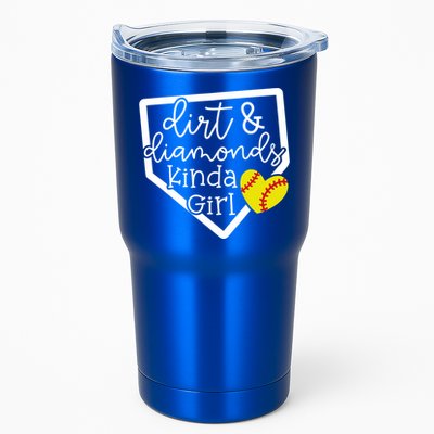Dirt And Diamonds Kinda Girl Baseball Softball Mom Meaningful Gift Tumbler