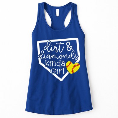 Dirt And Diamonds Kinda Girl Baseball Softball Mom Meaningful Gift Womens Tank Top