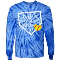 Dirt And Diamonds Kinda Girl Baseball Softball Mom Meaningful Gift Tie-Dye Long Sleeve Shirt