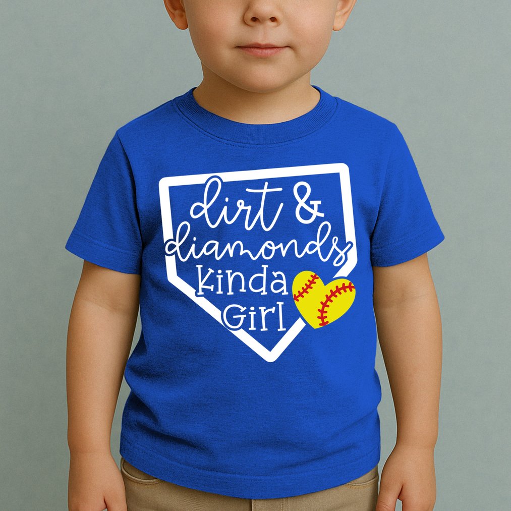 Dirt And Diamonds Kinda Girl Baseball Softball Mom Meaningful Gift Toddler T-Shirt