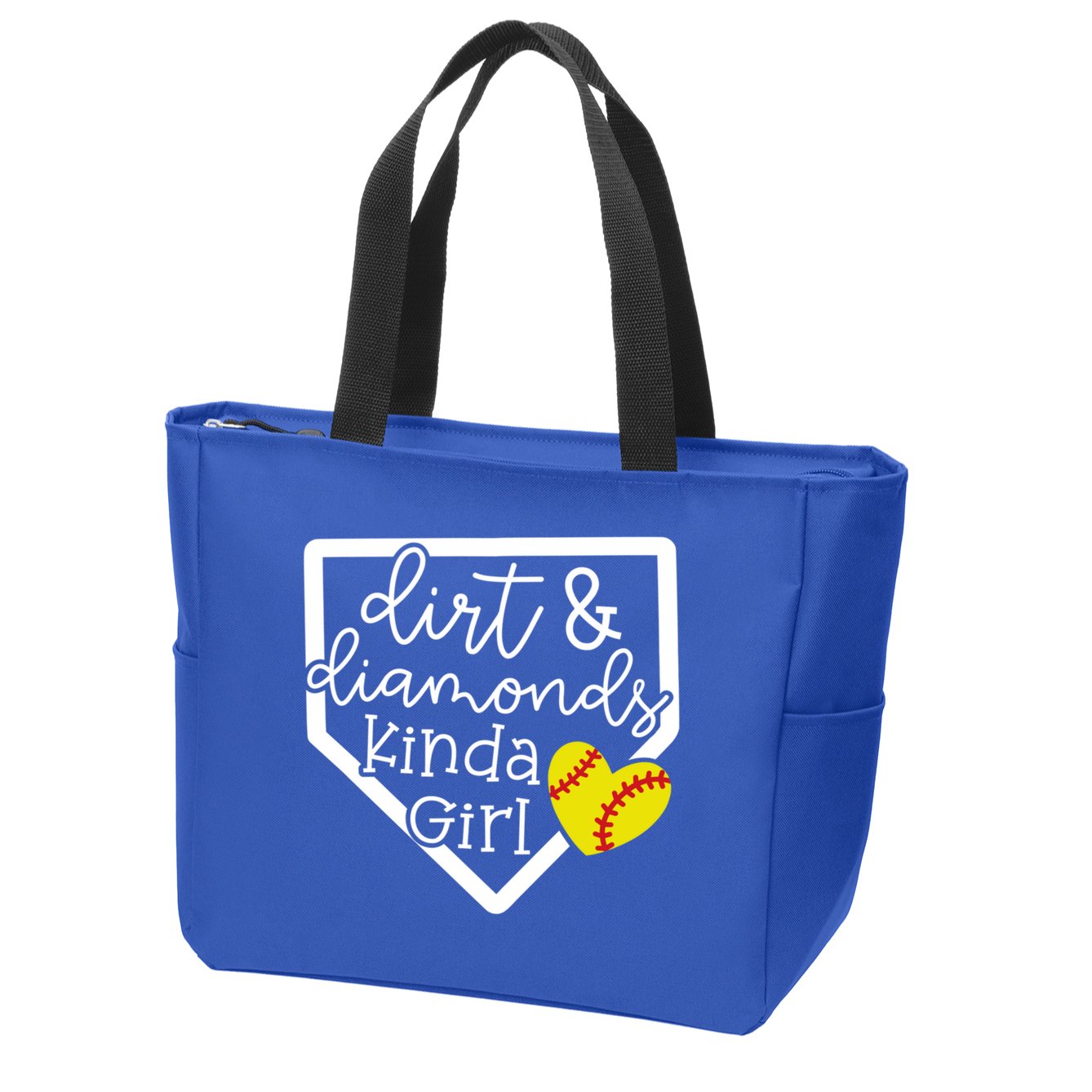 Dirt And Diamonds Kinda Girl Baseball Softball Mom Meaningful Gift Zip Tote Bag