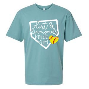 Dirt And Diamonds Kinda Girl Baseball Softball Mom Meaningful Gift Sueded Cloud Jersey T-Shirt