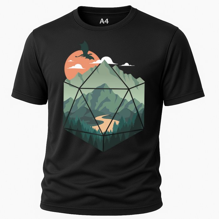 D20 Art Dungeons Lover Fantasy Gaming Cooling Performance Crew T-Shirt