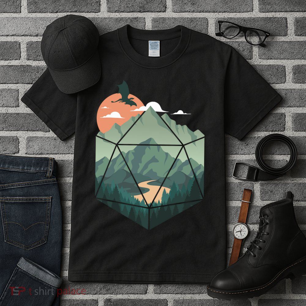D20 Art Dungeons Lover Fantasy Gaming Tall T-Shirt