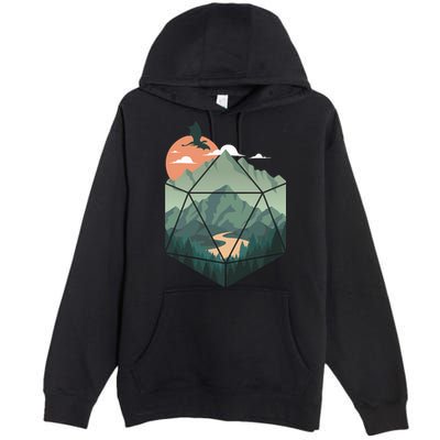 D20 Art Dungeons Lover Fantasy Gaming Premium Pullover Hoodie