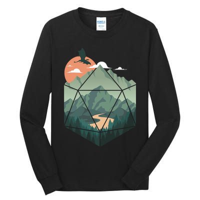 D20 Art Dungeons Lover Fantasy Gaming Tall Long Sleeve T-Shirt