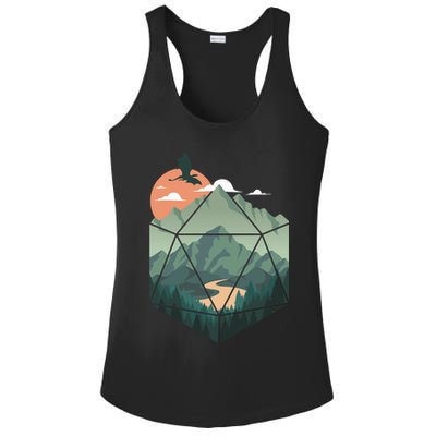 D20 Art Dungeons Lover Fantasy Gaming Ladies PosiCharge Competitor Racerback Tank