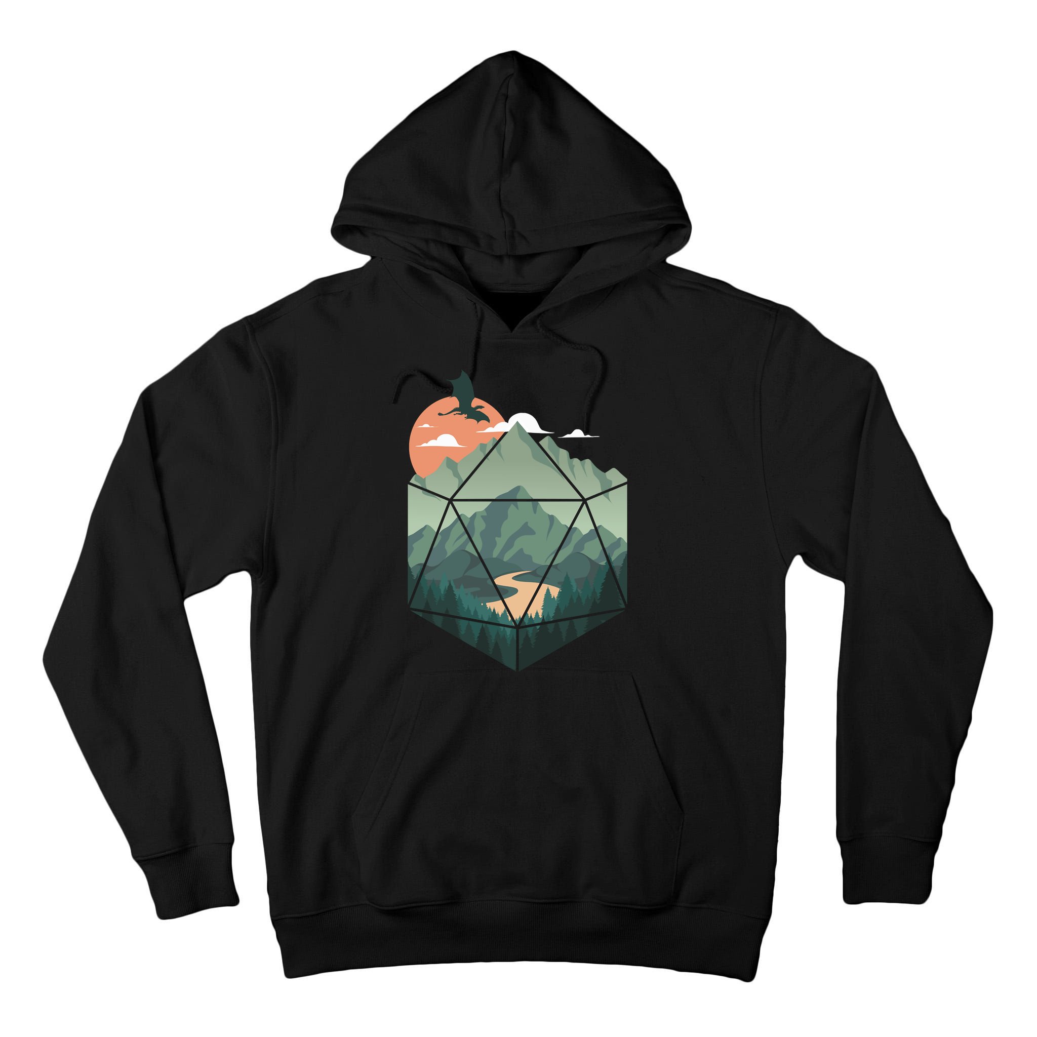 D20 Art Dungeons Lover Fantasy Gaming Tall Hoodie