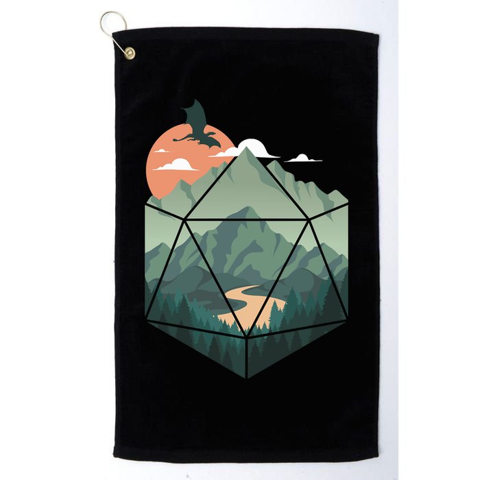 D20 Art Dungeons Lover Fantasy Gaming Golf Towel
